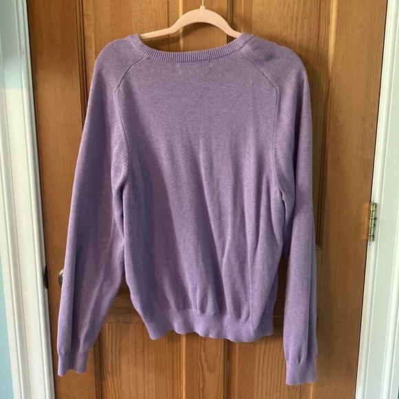Vineyard Vines By‎ Shep & Ian Mens or Womens Purple V-Neck Pullover Sweater Med - Picture 3 of 3